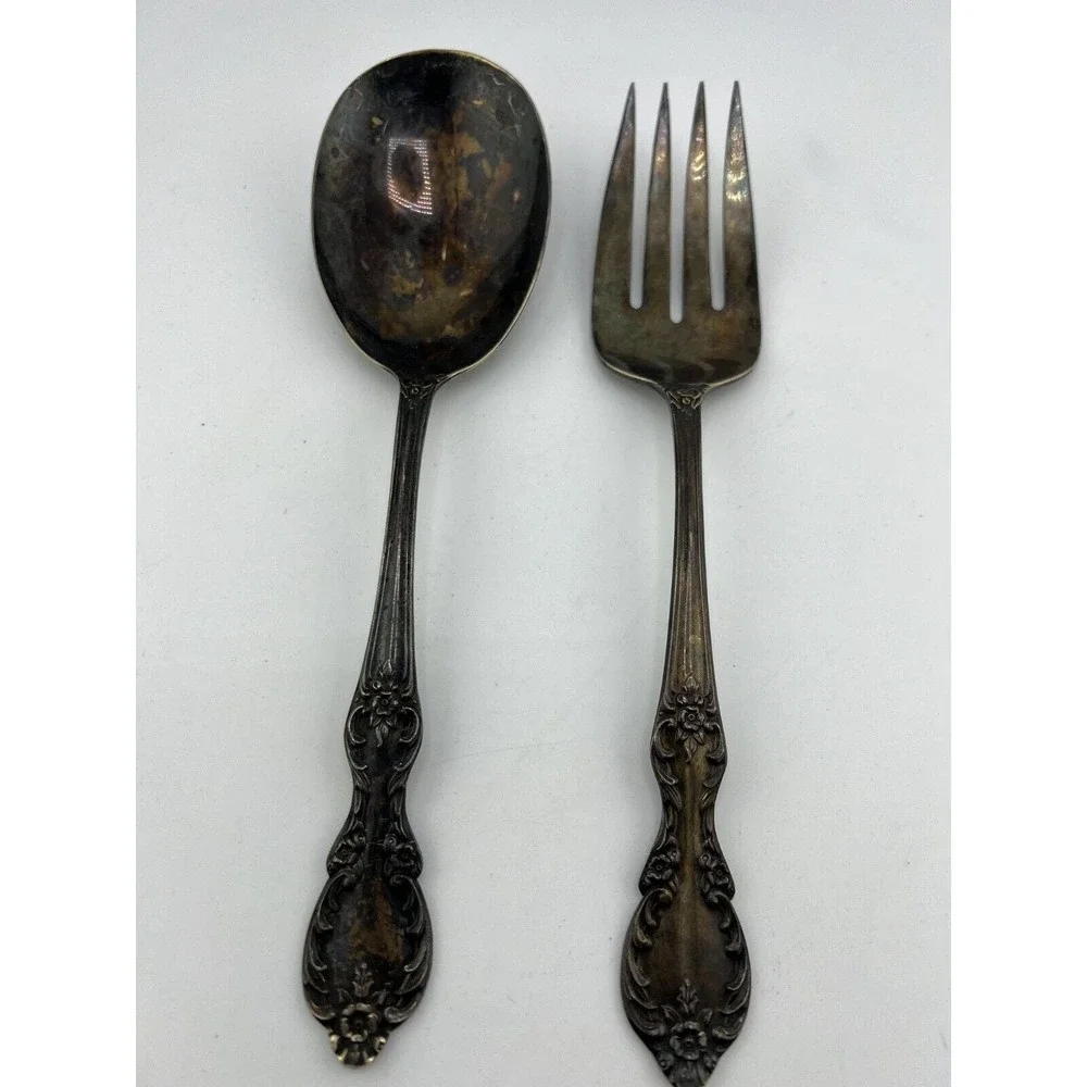 Vintage WM Rogers‎ MFG Co. Extra Plate Silverplated Fork & Spoon - Lot of 2